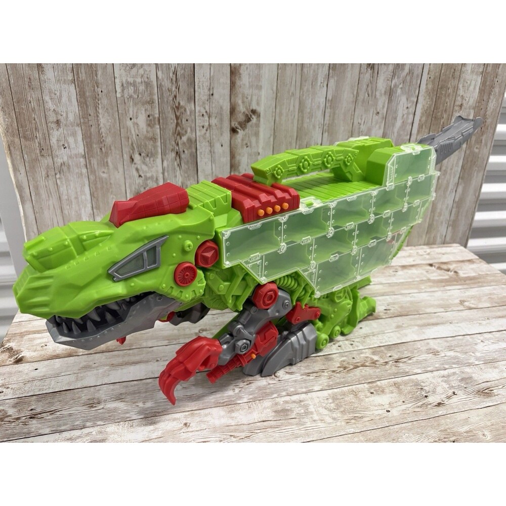 Kid Connection Dinosaur T-Rex Transporter Toy Car Carrier With Lights & Sound
